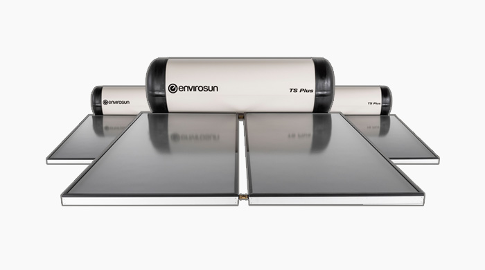 Solar hot water system with roof-mounted panels, perfect for Brisbane homes